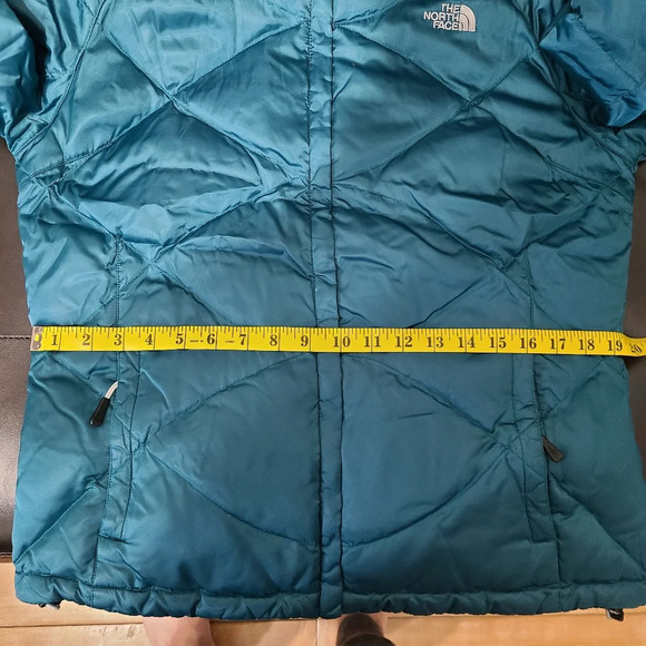 The North Face Series 550 Down Fill Puffer Jacket Teal Size Large - Flawed - Picture 14 of 16